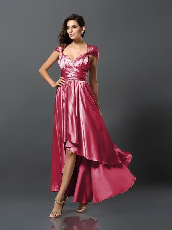 Charming Sleeveless High Low Bridesmaid Dresses