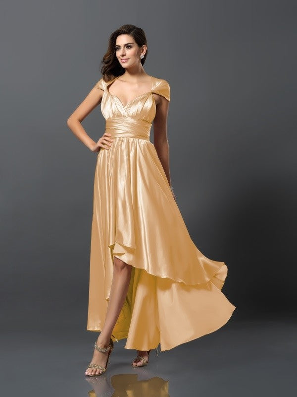 Charming Sleeveless High Low Bridesmaid Dresses