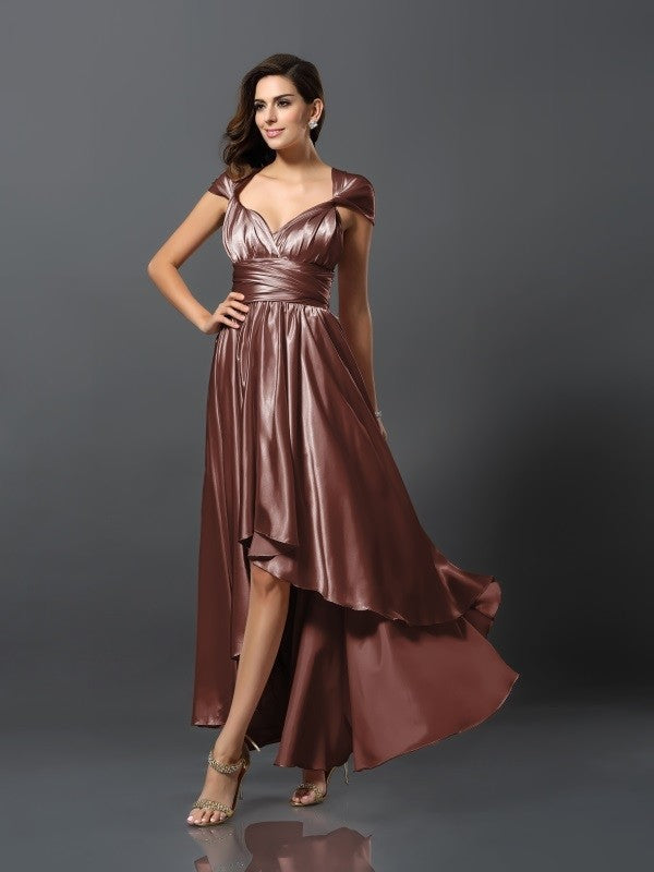 Charming Sleeveless High Low Bridesmaid Dresses