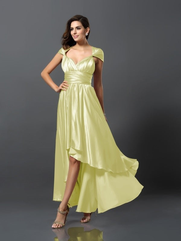 Charming Sleeveless High Low Bridesmaid Dresses