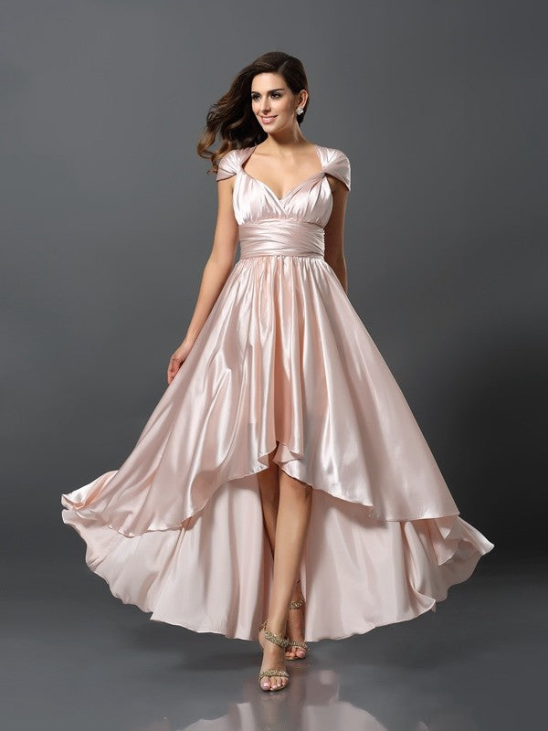 Charming Sleeveless High Low Bridesmaid Dresses