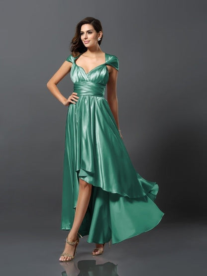 Charming Sleeveless High Low Bridesmaid Dresses