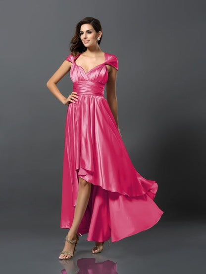 Charming Sleeveless High Low Bridesmaid Dresses