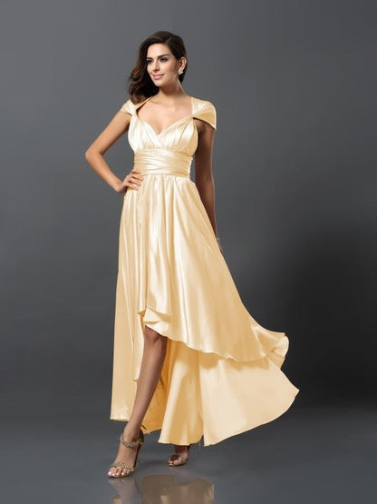 Charming Sleeveless High Low Bridesmaid Dresses