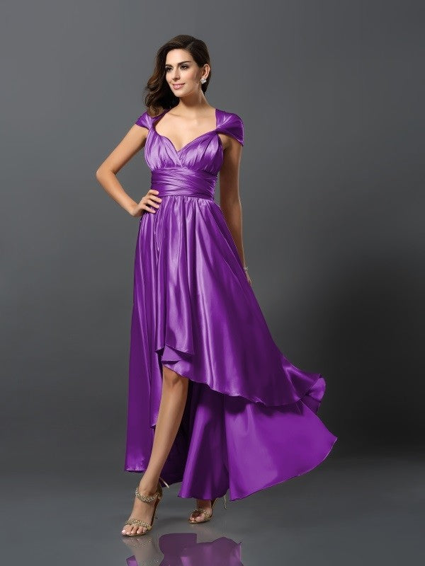 Charming Sleeveless High Low Bridesmaid Dresses