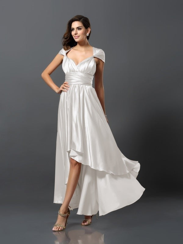 Charming Sleeveless High Low Bridesmaid Dresses