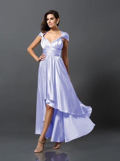 Charming Sleeveless High Low Bridesmaid Dresses