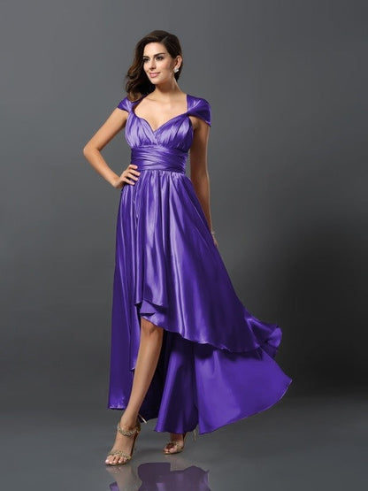 Charming Sleeveless High Low Bridesmaid Dresses