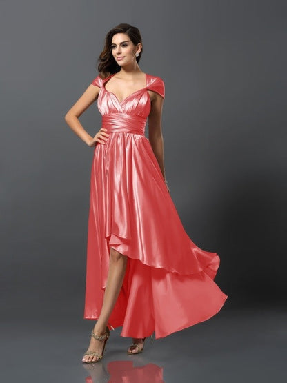 Charming Sleeveless High Low Bridesmaid Dresses