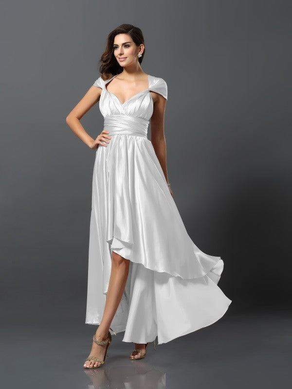 Charming Sleeveless High Low Bridesmaid Dresses