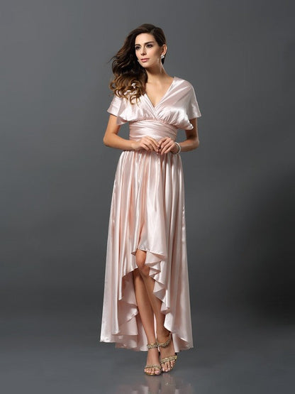 Charming Sleeveless High Low Bridesmaid Dresses