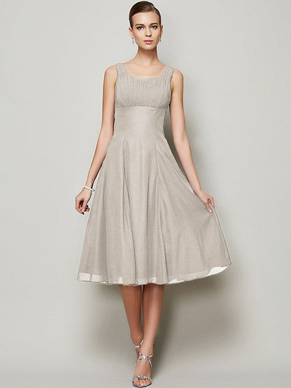 Charming Straps Sleeveless Pleats Short Chiffon Bridesmaid Dresses