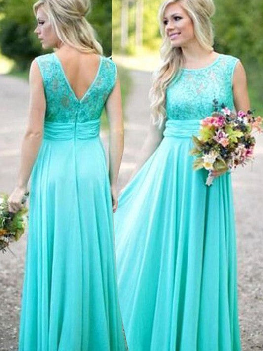 Chic Lace Chiffon Bridesmaid Dresses