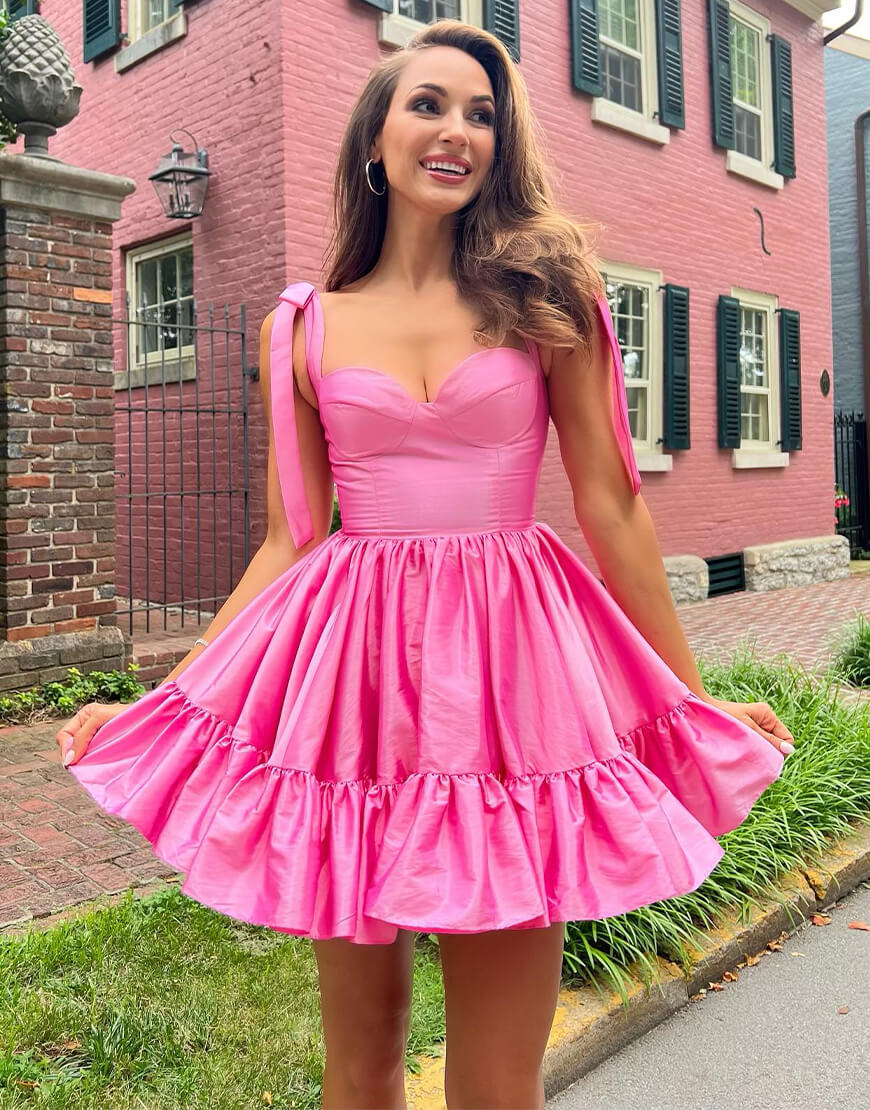 Sabrina |A-line Sweetheart Homecoming Dress with Ruffle