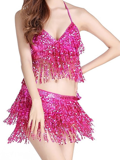 Belly Dance Top Sleeveless Tassel Women's Performance