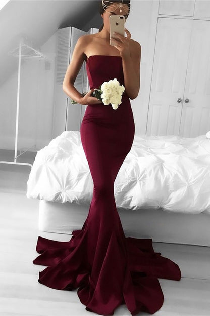 Strapless Mermaid Evening Prom Dress PD0248