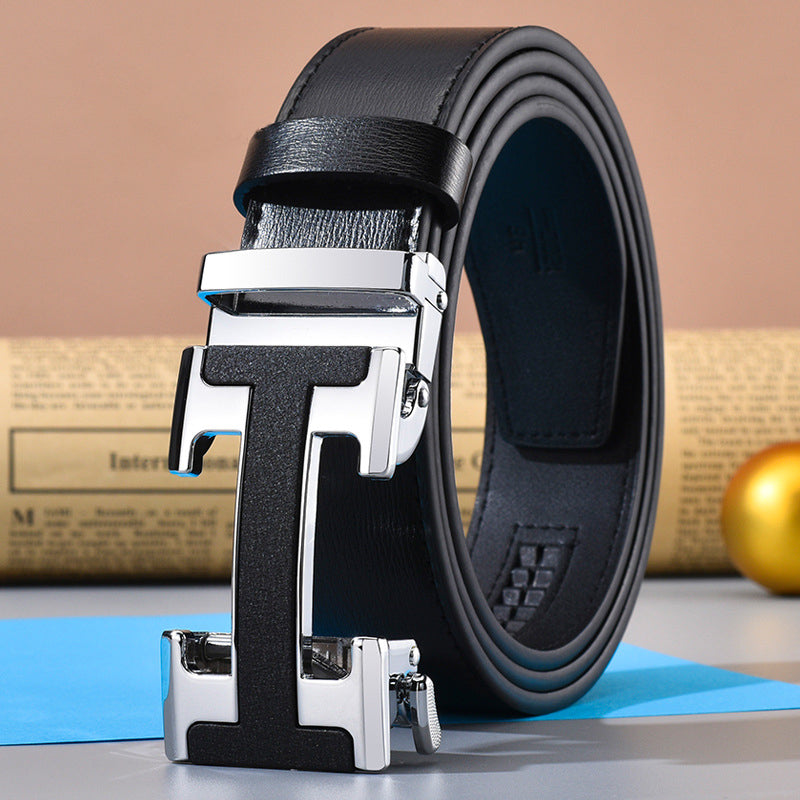 Men's Business Pin Buckle Swivel Leather Belt