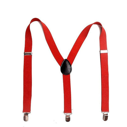 Men's Solid Color Suspender Polyester Nylon Metal Buck