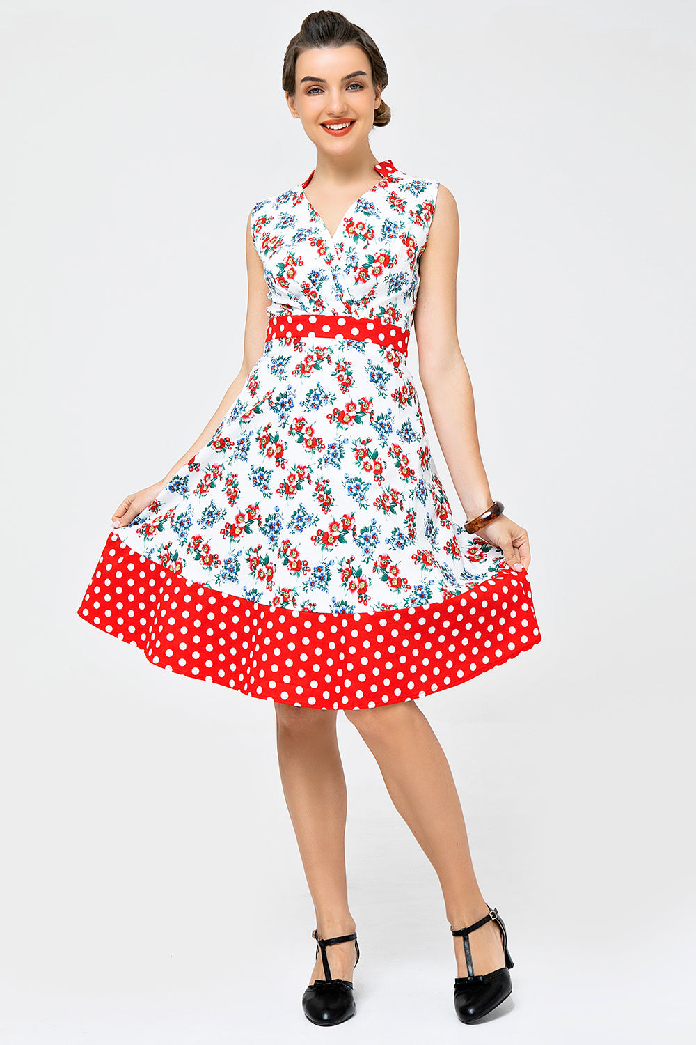 Printed Polka Dot Vintage Dress