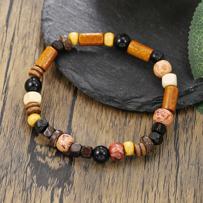 Men's Minimalist Turquoise Wooden Beads Trendy Funky Premium Bracelet Accessories