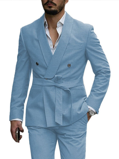 Men's Tailored Fit Single Breasted One-button 2 Pieces Wedding Suits