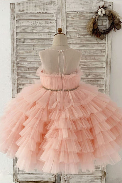 Ball-Gown/Princess Tulle Knee-length Flower Girl Dress