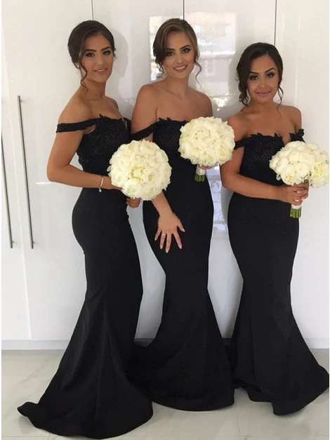 Mermaid Bridesmaid Dresses Off The Shoulder Straps, Bridesmaid Dress, Wedding Party Dress, Dresses For Wedding gh1058