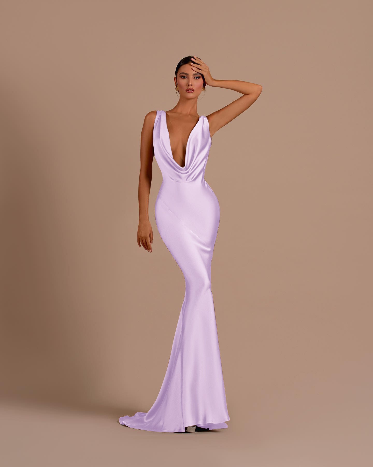 Elegant Champagne Sliming Prom Dress Long Mermaid Dress YB0045