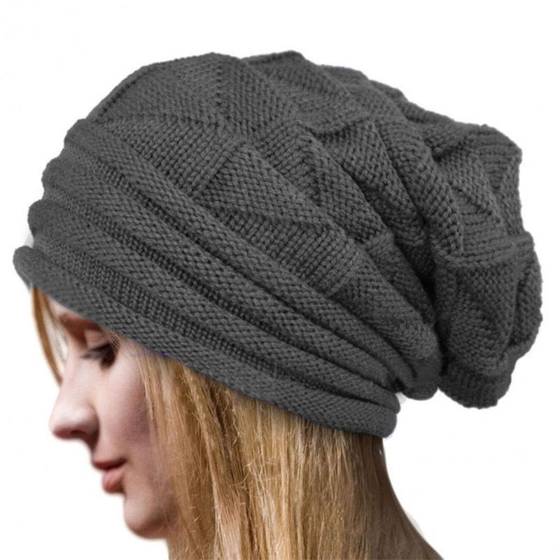 Women's Slouchy Portable Windproof Comfort Outdoor Street Dailywear Knit Pure Color Hat