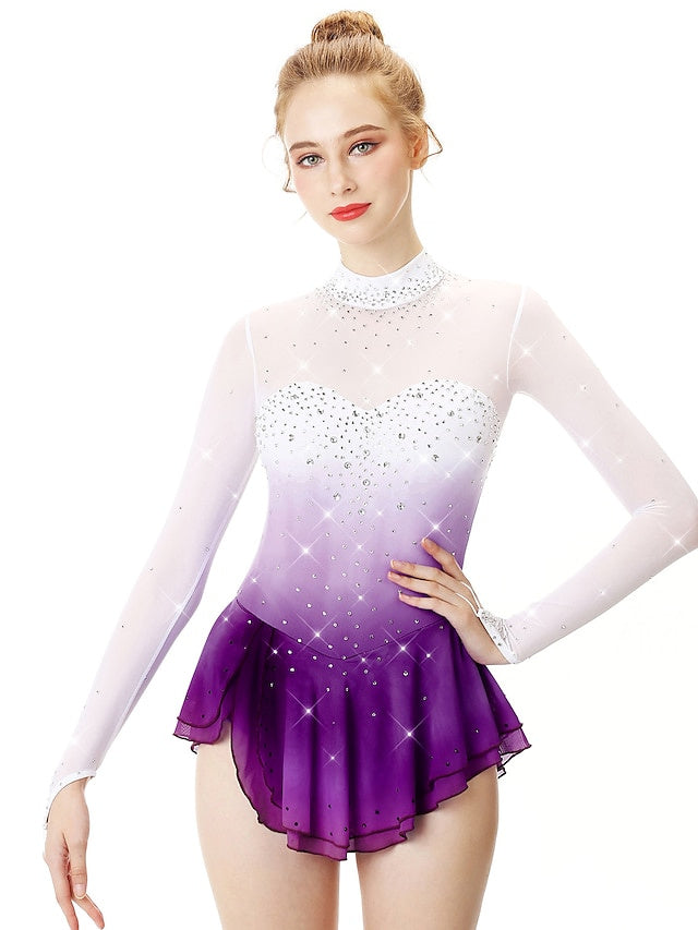 Figure Skating Women's Girls' Training Practice Sparkly Ice Skating Dress