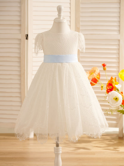 Lace Ivory First Communion Flower Girl Dress