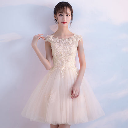 Cute tulle lace short prom dress hoco dress  8327