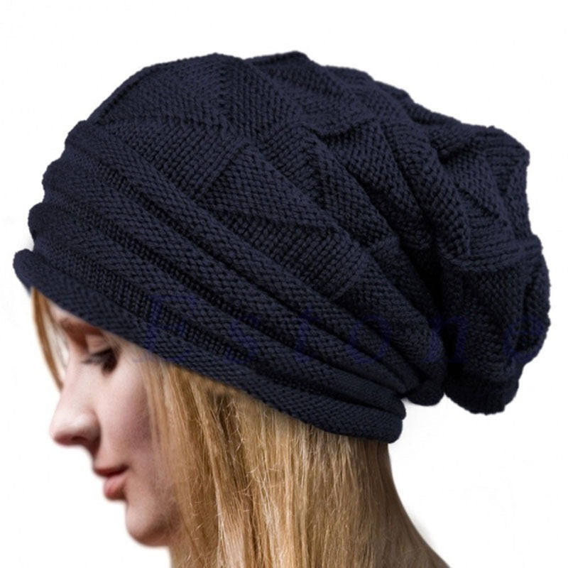 Women's Slouchy Portable Windproof Comfort Outdoor Street Dailywear Knit Pure Color Hat