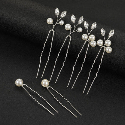 Hairpins Beautiful Women With Pearl (Set of 6)