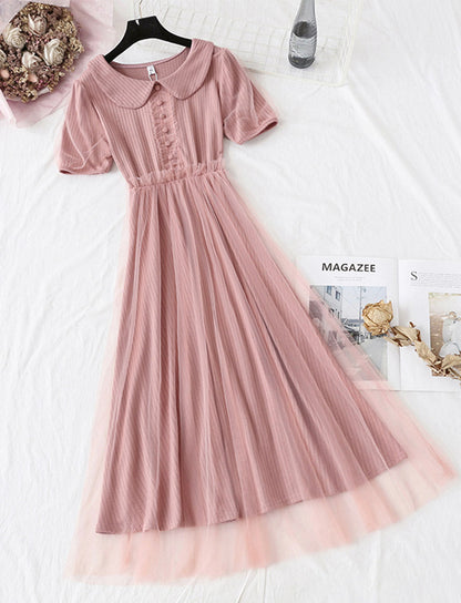 Pink tulle dress fashion girl dress summer dress  1141