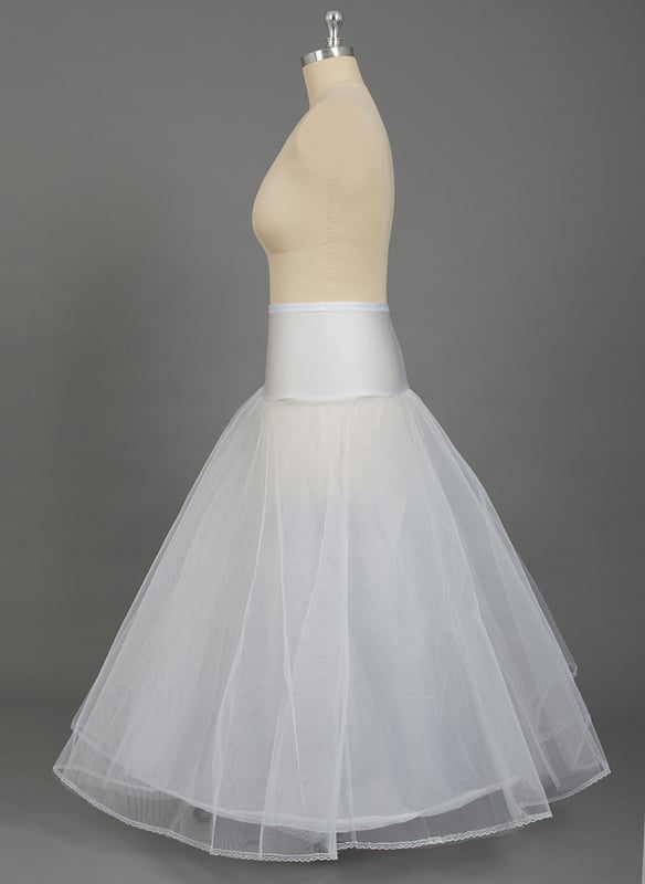 A-Line Slip Nylon/Tulle Netting 2 Tiers PLUS SIZE Petticoats