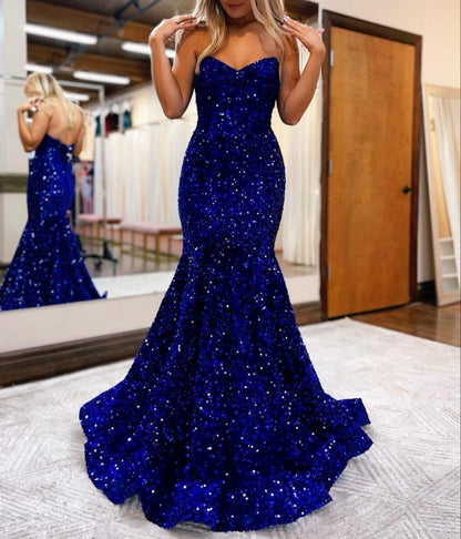 LAURYN | Mermaid Sweetheart Neck Sequins Homecoming Dresses