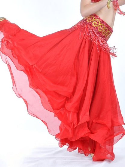 Belly Dance Skirt Draping Tier Women's Training