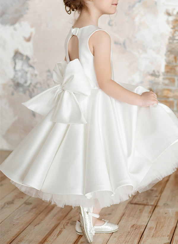 A-Line/Princess Girl Dresses with Bowknot