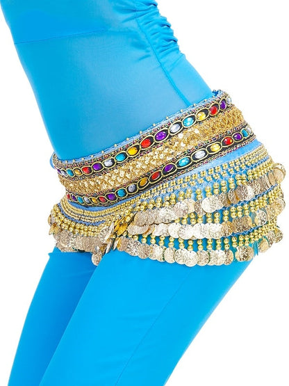 Belly Dance Coin Beading Crystals / Rhinestones Women's Training