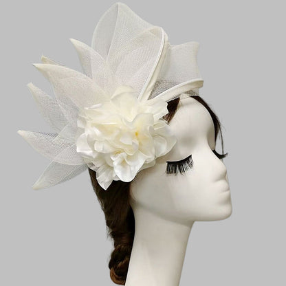 Black Net Veil Flower Wedding Ladies Day Fascinators/Headpiece