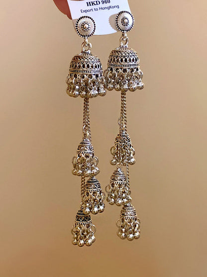 Retro Palace Style Long Earrings Temperament High-end Fashion Earrings