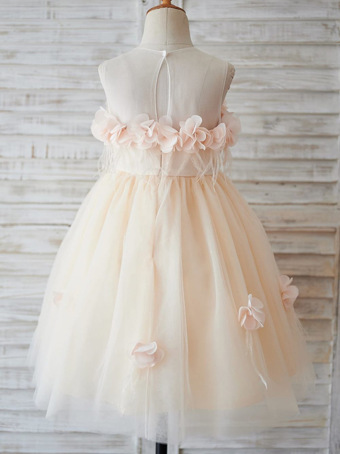 Ball-Gown/Princess Tulle Knee-length Flower Girl Dress