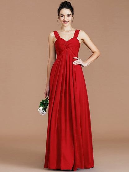 Empire Sweetheart Sleeveless Ruched Chiffon Bridesmaid Dresses