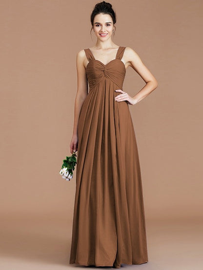 Empire Sweetheart Sleeveless Ruched Chiffon Bridesmaid Dresses