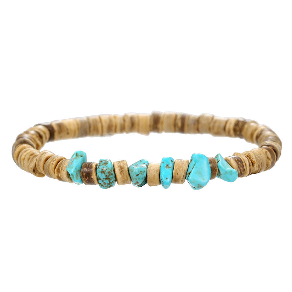 Men's Minimalist Turquoise Wooden Beads Trendy Funky Premium Bracelet Accessories