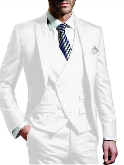 Men's Tailored Fit Single Breasted One-button 3 Pieces Wedding Suits