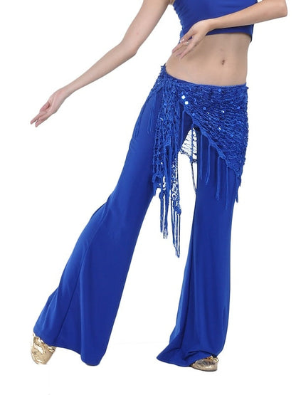 Belly Dance Hip Scarf Tassel Women's Training Chinlon