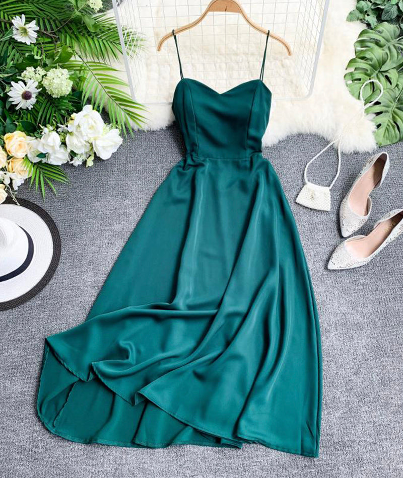 Cute A line chiffon backless dress fashion girl dress  987