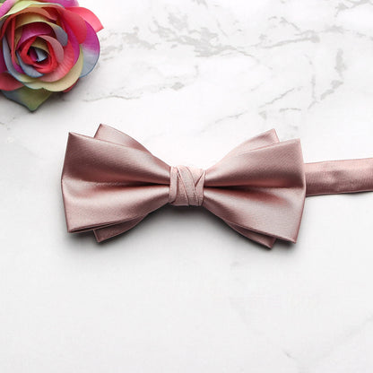 Men's Solid Colored Bow Tie Fashion Work Wedding Formal Classic Retro Bow